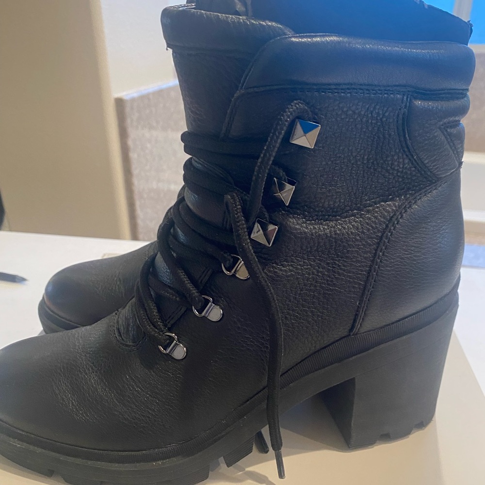 Marc Fisher, Women’s Kini Black Multi Leather Boot, Size 10